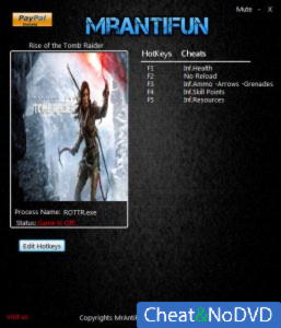 Rise of the Tomb Raider  Trainer +7 v1.00 {MrAntiFun}