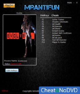 Evolve  Trainer +8 v8.0.0 {MrAntiFun}