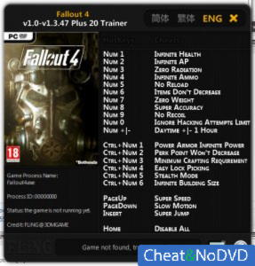 Fallout 4  Trainer +20 v1.0 - 1.3.47 {FLiNG}