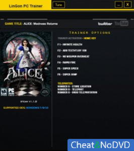 Alice: Madness Returns  Trainer +7 v1.1.0 {LinGon}