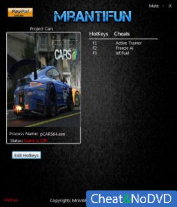 Project CARS  Trainer +2 v8.00 64 Bit {MrAntiFun}