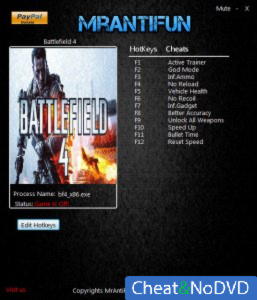 Battlefield 4  Trainer +11 v02.13.2016 {MrAntiFun}