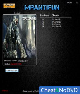 Crysis 2  Trainer +4 v1.9.0.0 {MrAntiFun}