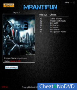 Crysis 3  Trainer +5 v1.3.0.0 {MrAntiFun}