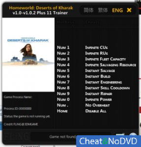 Homeworld: Deserts of Kharak   Trainer +11 v1.0 - 1.0.2: x64 {FLiNG}