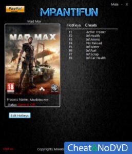 Mad Max  Trainer +7 v1.0.3.0 {MrAntiFun}