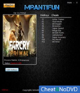 Far Cry: Primal  Trainer +10 v1.1.0 {MrAntiFun}