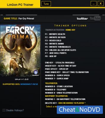 Far Cry: Primal  Trainer +18 v1.2.0  {LinGon}