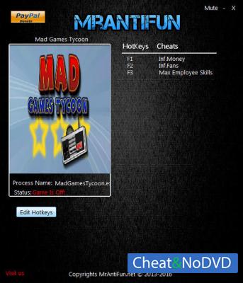 Mad Games Tycoon  Trainer +3 v0.160321a {MrAntiFun}