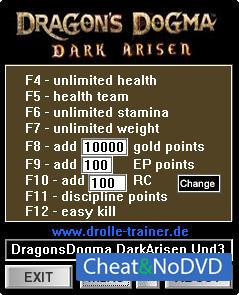 Dragons Dogma: Dark Arisen  Trainer +9 v1.0-1.3 {dR.oLLe}