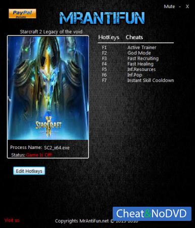 StarCraft 2: Legacy of the Void  Trainer +6 v3.2.0.41743: 64Bit {MrAntiFun}