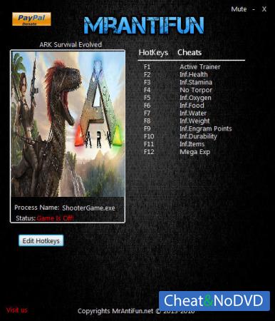 ARK: Survival Evolved  Trainer +11 v238.3 {MrAntiFun}