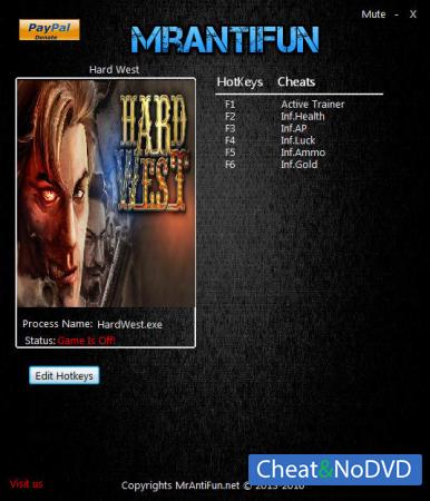 Hard West  Trainer +4 v1.4.5 {MrAntiFun}