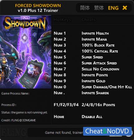 Forced Showdown  Trainer +12 v1.0 32 / 64bit {FLiNG}