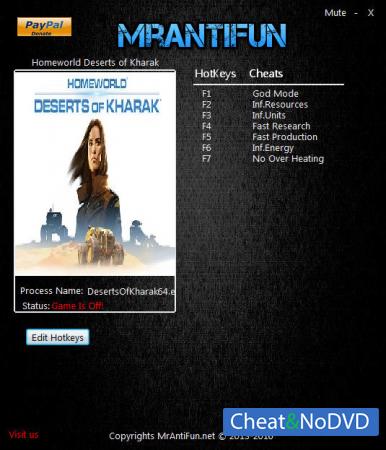 Homeworld: Deserts of Kharak  Trainer +7 v1.1.1 Build 1196466: x64 {MrAntiFun}