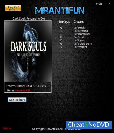 Dark Souls: Prepare to Die Edition  Trainer +7 v04.10.2016 {MrAntiFun}