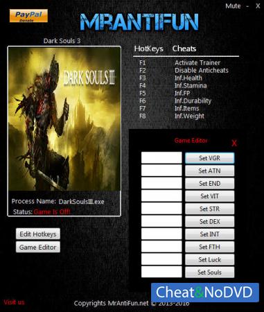 Dark Souls 3  Trainer +16 v1.3 {MrAntiFun}