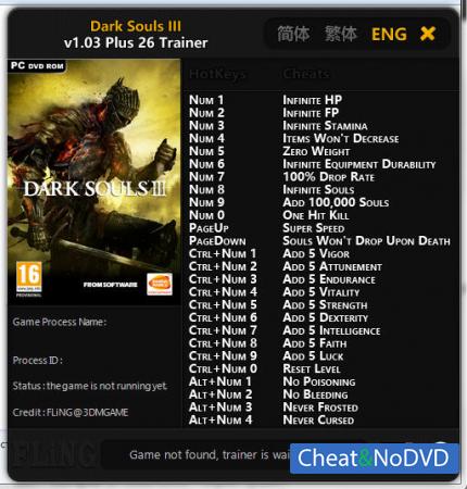 Dark Souls 3  Trainer +26 v1.03 {FLiNG}