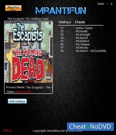 The Escapists: The Walking Dead  Trainer +8 v1.02 {MrAntiFun}