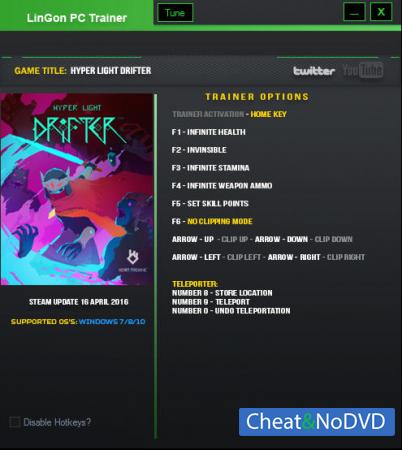 Hyper Light Drifter  Trainer +7 Update 16 April 2016 {LinGon}