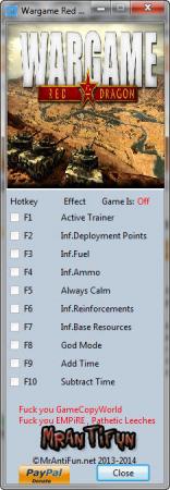 Wargame: Red Dragon  Trainer  +9 v16.03.29 {MrAntiFun}