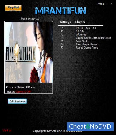 Final Fantasy 9  Trainer +10 v1.00: x64 {MrAntiFun}