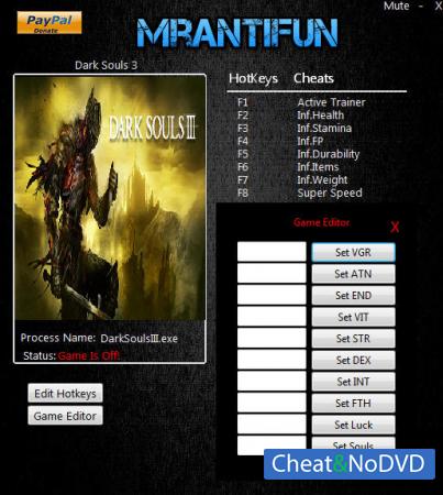 Dark Souls 3  Trainer +17 v1.03.1 {MrAntiFun}