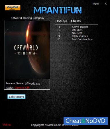 Offworld Trading Company  Trainer +4 v0.10.10743 {MrAntiFun}