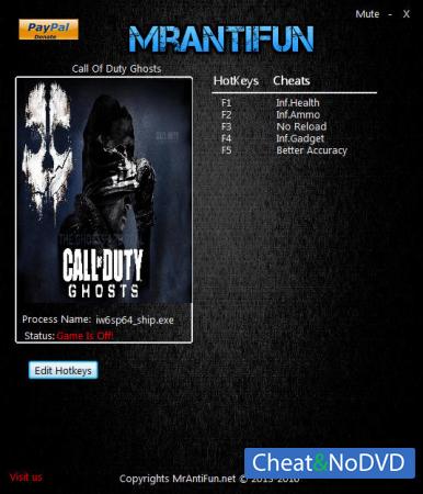 Call of Duty: Ghosts  Trainer +5 v3.15 {MrAntiFun}