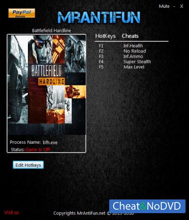 Battlefield Hardline  Trainer +5 v2.02.26 {MrAntiFun}