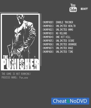 The Punisher  Trainer +8 v1.0 {LIRW GHL}