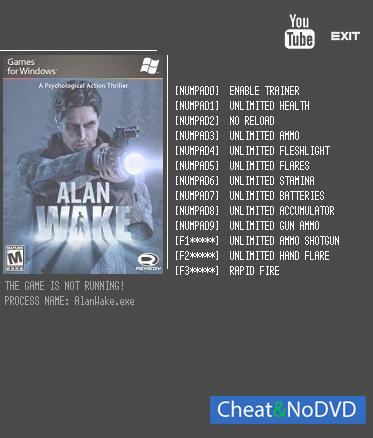 Alan Wake  Trainer +12 Latest Steam {LIRW GHL}