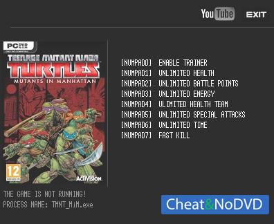 Teenage Mutant Ninja Turtles: Mutants in Manhattan  Trainer +7 v1.0 {LIRW GHL}