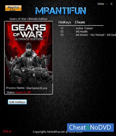 Gears of War: Ultimate Edition  Trainer +4 v1.9.0.0 {MrAntiFun}