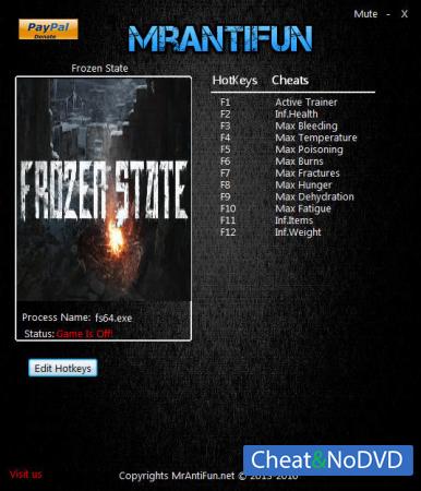 Frozen State  Trainer +11 v0.92 Build 230: x64 {MrAntiFun}