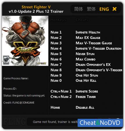 Street Fighter 5  Trainer +12 v1.0  Update 2 {FLiNG}