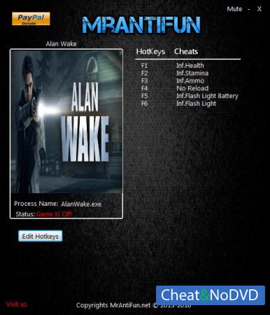 Alan Wake  Trainer +6 v1.06.17 {MrAntiFun}