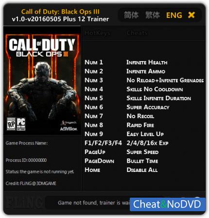 Call of Duty: Black Ops 3  Trainer +12 v1.0 - 20160505 {FLiNG}