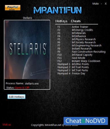 Stellaris  Trainer +15 v1.0.1 {MrAntiFun}