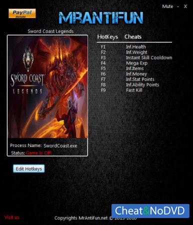 Sword Coast Legends  Trainer +9 v19.05.2016 {MrAntiFun}