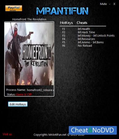 Homefront: The Revolution  Trainer +8 v1.0 {MrAntiFun}