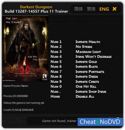 Darkest Dungeon  Trainer +11 v13287 - 14557 {FLiNG}