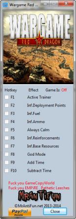 Wargame: Red Dragon  Trainer  +9 v16.05.20 {MrAntiFun}