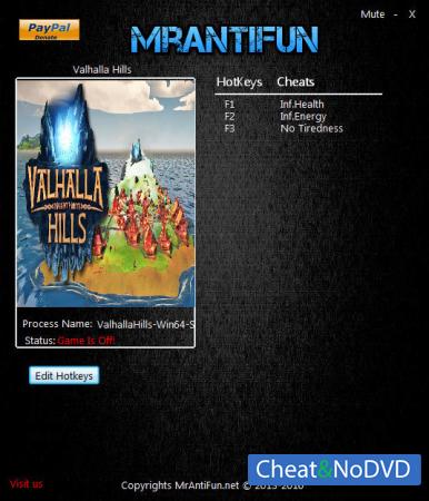 Valhalla Hills  Trainer +3 v1.05.17: 64 Bit {MrAntiFun}