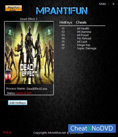 Dead Effect 2  Trainer +7 v160516 {MrAntiFun}