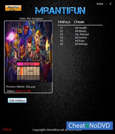 Enter the Gungeon  Trainer +6 v1.0.9 {MrAntiFun}