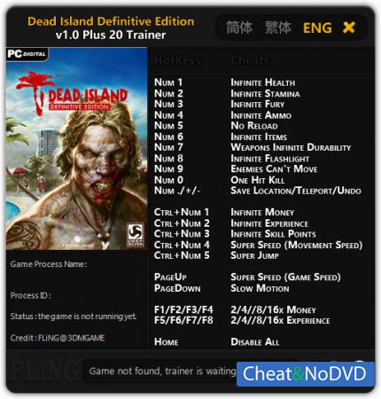 Dead Island: Definitive Edition  Trainer +20 v1.0 {FLiNG}