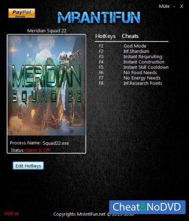 Meridian: Squad 22  Trainer +8 v0.86 {MrAntiFun}