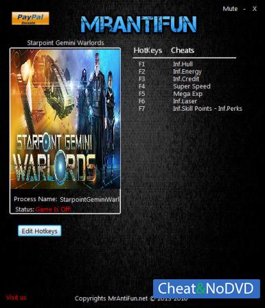 Starpoint Gemini Warlords  Trainer +8 v0.505 {MrAntiFun}