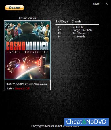 Cosmonautica  Trainer +4 v1.2.1.32 {MrAntiFun}